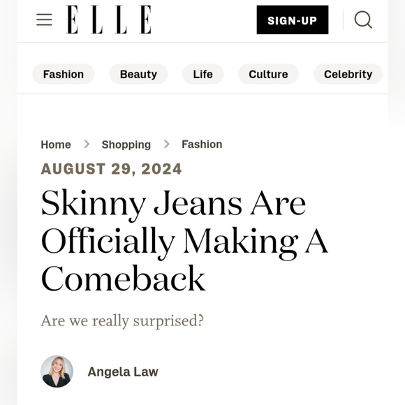 Cream Coloured Skinny Jeans. 5 Pocket. 25. Wardrobe Staple! Like New! HP! - Picture 5 of 16